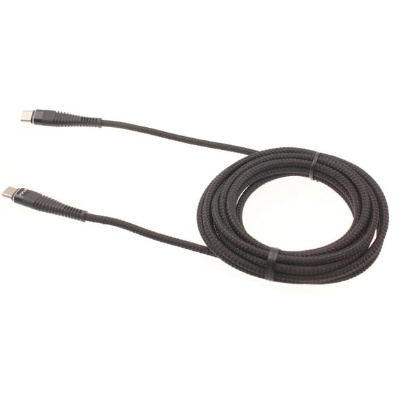 Type-C to USB-C 10ft PD Cable for Motorola One 5G Ace - Charger Cord Power Wire Sync Braided Fast Compatible With Motorola One 5G Ace