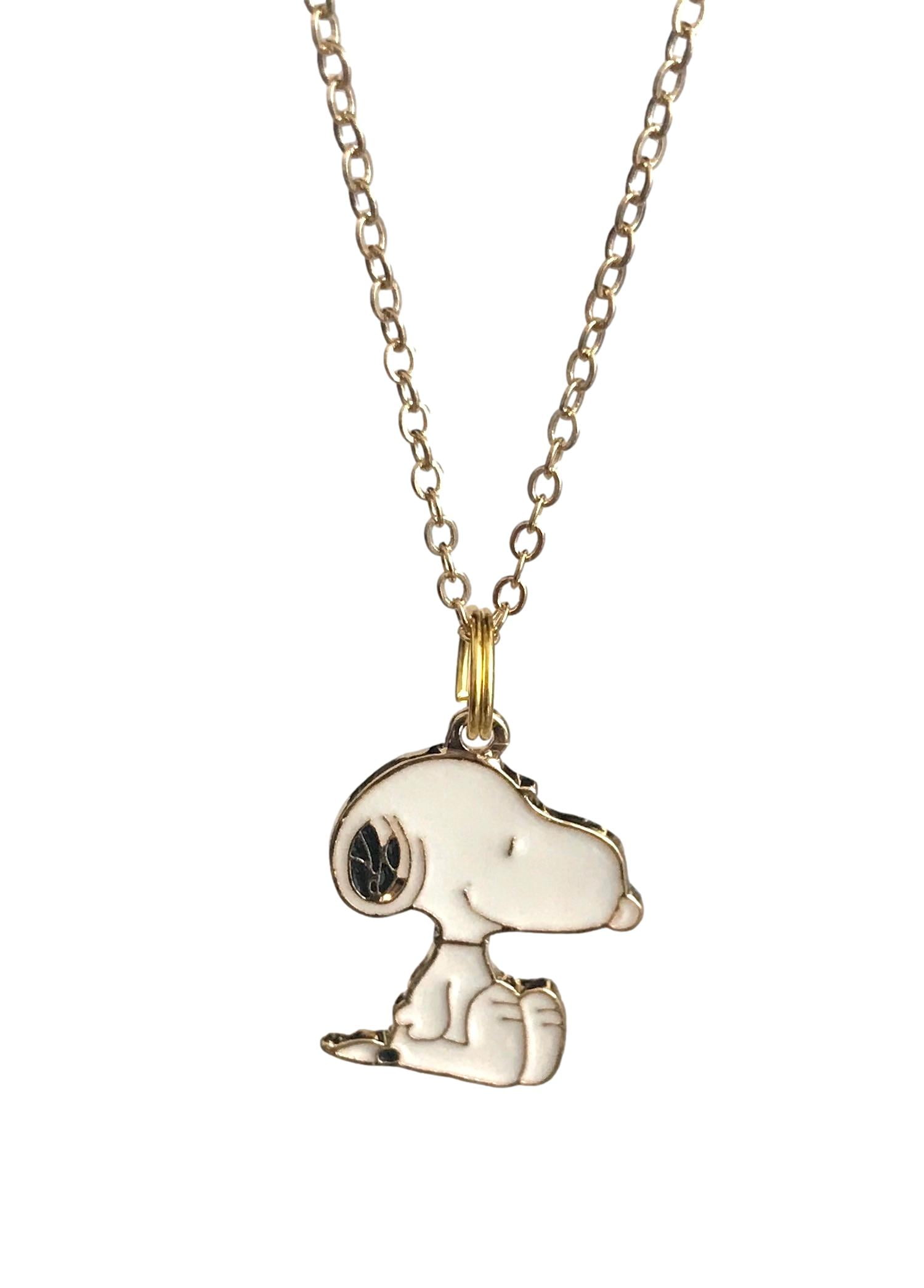 Handmade enamel charm necklace Dog heart pendant necklace Cute dog charm necklace