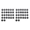 thumbnail image 4 of ZLight 26 Pcs Breloques Initiales Bijoux Pendentif Suspendu Fait Main Double Face Plat Rond Alliage Boucles d'Oreilles Noir 2Ensemble, 4 of 6