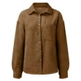 thumbnail image 3 of Blouses Button-Down Shirts for Women Long Sleeve Casual V Neck Corduroy95%polye Casual Blouse Coat Tops, 3 of 5