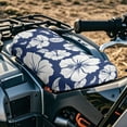 thumbnail image 3 of Uorisanigo ATV Seat Cover Waterproof Blue Hibiscus Flowers Seat Cover for ATV Universal Fit for Polaris Sportsman Honda Rancher Foreman Scrambler, Non-Slip Breathable, 3 of 7