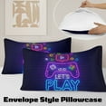 thumbnail image 7 of BlessLiving 3Pcs Gaming Duvet Cover Set for Boys King Bed Set Purple Bedding Set, 7 of 7