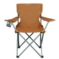 thumbnail image 1 of Chaise de Camping Pliante Quad avec Porte-Gobelet, Marron, Adulte-Marron-Simple, 1 of 5