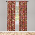 thumbnail image 3 of Ambesonne Ethnic Curtains, Motley Spring Art, Pair of 28"x95", Multicolor, 3 of 5