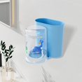 thumbnail image 6 of CarpNettore Cartoon Toothbrush Holder Cute Toothpaste Storage Box Rinsing Cup Stand for Home Blue, 6 of 9
