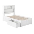 thumbnail image 4 of Leo & Lacey Lit Plateforme de Rangement Simple en Bois Massif de Style Transitionnel en Blanc, 4 of 8
