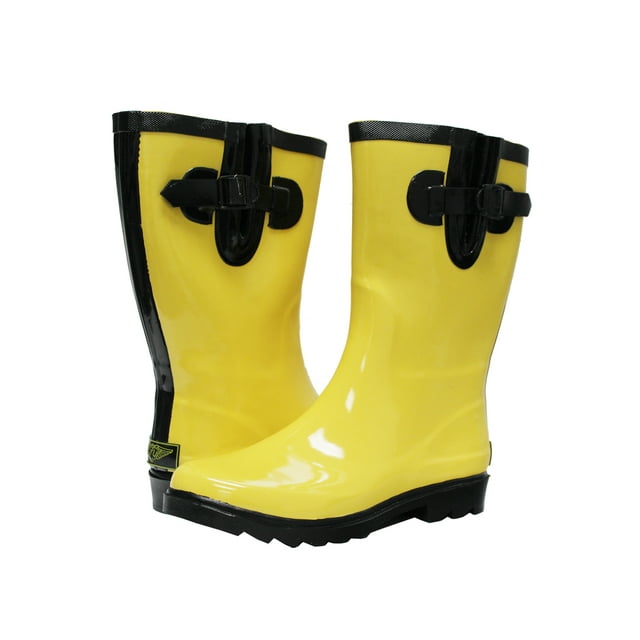 Mid-calf Rain Boots Women Rain Boots Waterproof Shoes Rubber Anti-slip ...