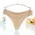 thumbnail image 5 of Qingsaizhen Panties,Women Invisible Seamless Sexy Solid Color Low Waist Panties Underwear G-Strings, 5 of 6