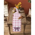 thumbnail image 5 of Checkered Bow Table Runner 72 Inches, Butterfly Tie Pink Black Leopard Print Bed Runner Dresser Scarves Tabletop for Indoor Outdoor Parties/Ceremony/Banquet, 13" x 72", 5 of 8