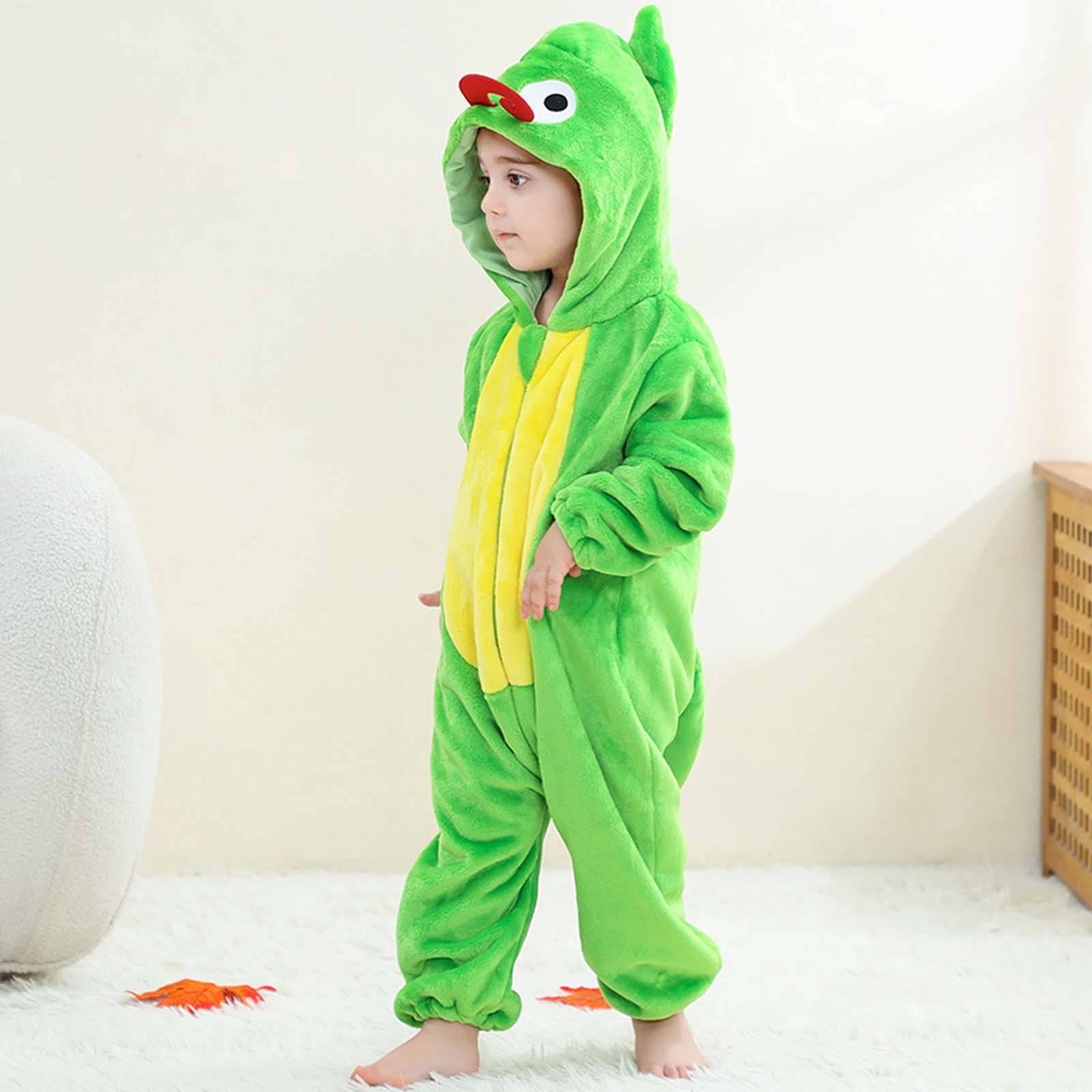Lopecy-Sta Bat-Wing Sleeves Baby Romper 12-36M: Whimsical Creature Hoodie Onesie, Soft Fleece Zipper Jumpsuit, Winter Toddler Costume & Pajamas