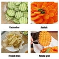 thumbnail image 5 of Vestitly Crinkle Cutter Veggies Stainless Potato Carrot Chip Vegetable Crinkle Wavy Chopper Cutter French Fry Slicer,Beige,6.22*4.72 inch, 5 of 7