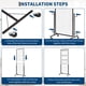 thumbnail image 2 of Yeshouse Expositor de paneles de pared de rejilla industrial - Panel móvil de alta resistencia con base triangular en T - Incluye clips y ganchos adicionales - Perfecto para venta al por menor, 2 of 7