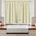 thumbnail image 2 of Ambesonne Boho Kitchen Curtains, Yellowish Flowers Antique Art, 55"x45", Earth Yellow Cadet Blue, 2 of 3