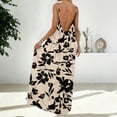 thumbnail image 6 of Nmnitkp Women's Dresses Sleeveless Spaghetti Strap Backless Abstract Stripe Print Maxi Dress, Boho Dresses Casual Loose Fit Summer Beach Vacation Loungewear Dress Multicolor,2XL, 6 of 6