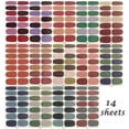 thumbnail image 6 of MINKUROW 14 Sheets Nail Stickers Solid Color Full Wraps Nail Art Polish Stickers Decal Strips Self-Adhesive Nail Art Decoration Set for Women Girls, 6 of 6