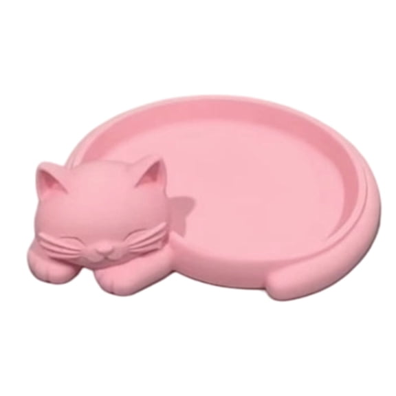 Nnndbs Cute Cat Catchall Bowl for Keys Jewelry, Decorative Desk Organizer Tray for Entryway Table, Small Trinket Dish Home Decor Gift for Cat Lovers