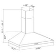 thumbnail image 5 of Winflo  30" Convertible Stainless Steel Wall Mount Range Hood, 5 of 5