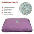 thumbnail image 2 of Majestic Pet | Solid Shredded Memory Foam Rectangle Pet Bed For Dogs, Removable Cover, Lilac, Medium, 2 of 5