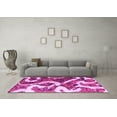 thumbnail image 3 of Ahgly Company Indoor Round Oriental Pink Modern Area Rugs, 4' Round, 3 of 4