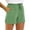 Green, variant on XIAONU Women Lightweight Casual Shorts Elastic Waist Drawstring Pocket Bottoms Breathable Relaxed Fit Daily Short Army Green