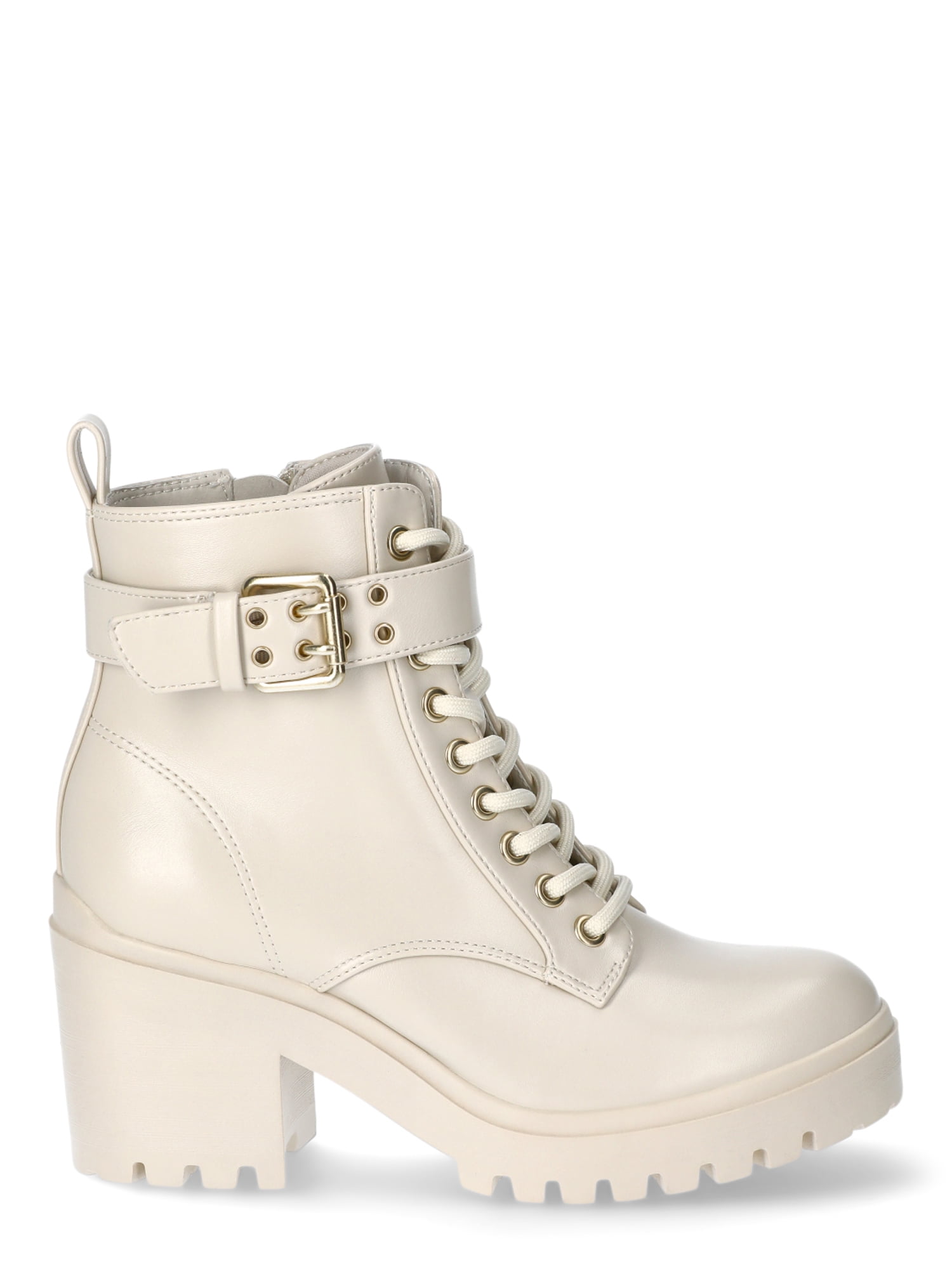 No Boundaries Women's Lace Up Motto Boot, Wide Width Available