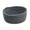 thumbnail image 2 of Cesta de almacenamiento tejida, cesta tejida de mesa, contenedor de diseño nórdico, decoración portátil, organizador de artículos diversos, caja de Gris oscuro, 2 of 8