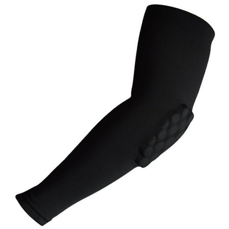 Knit Football Hand Pad - Unisex Honeycomb Pad Crashproof Elbow Support Guard Arm Sleeve Protector Gear Gym Cycling Basketball Football Shooting Sports (Black, M)
