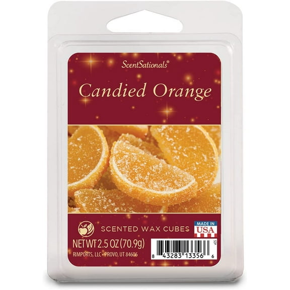 ScentSationals Candied Orange Scented Wax Melts, 2.5 oz (1-Pack)