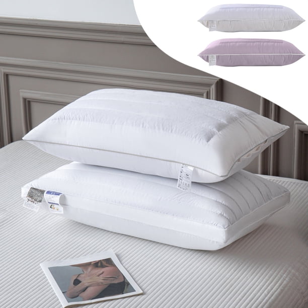 Núcleo de almohada de trigo sarraceno - soporte firme medio para adultos, inserción de almohada de poliéster gris blanco de 30,7x18,9 pulgadas, transpirable e hipoalergénica