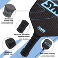 thumbnail image 3 of Pickleball Paddle Racket Performance Lightweight Pickle Bat Racket, With Half Cover | Polypropylene Honeycomb Core & Cushion Comfort Grip (16mm, Carbonium Blue), 3 of 5
