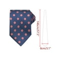 thumbnail image 2 of INSPIRE CHIC Men's Dots Ties Self-Tied Necktie 3.1" Width Satin Tie for Wedding Classic Deep Blue One Size, 2 of 4