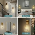thumbnail image 5 of Black Modern Wall Sconces with Clear Glass, Wall Mounted Light Fixture for Living Room, Hallway, Reception Desk, Bathroom - Walmart, 5 of 8