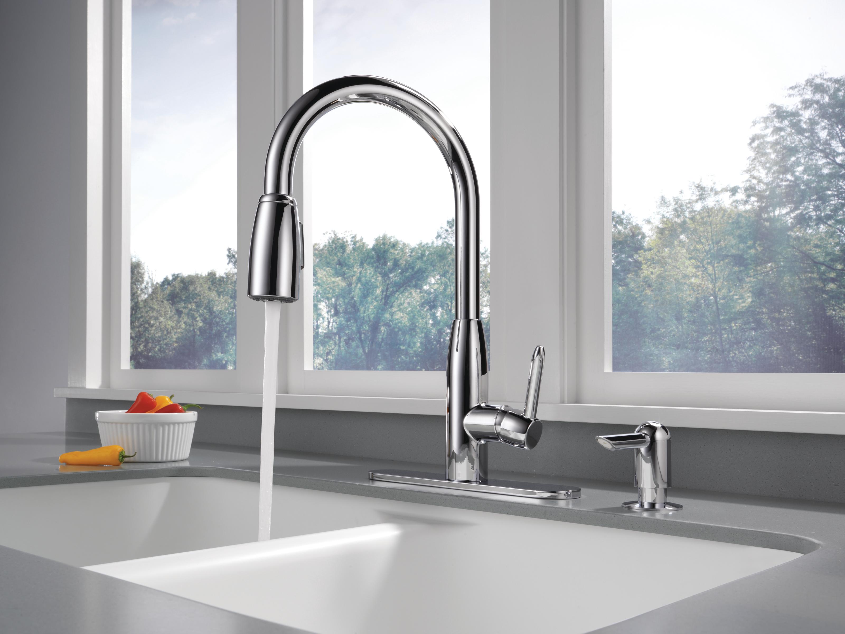 Peerless Core Kitchen Single Handle Pull-Down Faucet in Chrome P88103LF-SD-L - image 11 of 11