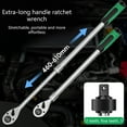 thumbnail image 3 of 72 Tooth Extendable Ratchet Wrench Adjustable 8 Setting Long Handle, 3 of 12