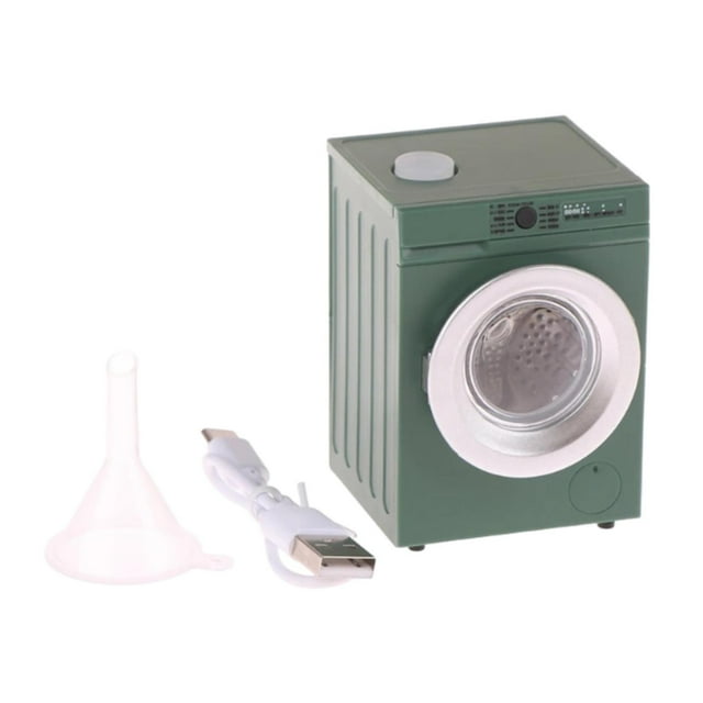 Muebles eléctricos para casa de muñecas 1/12 Strade Fareast Limited Lavadora de tambor Verde