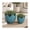 Blue, variant on Flower-Shaped Flower Pots for Home Decor - Modern Ceramic Planters for Outdoor and Indoor Plants - Sculpted Petal Design Planters for Succulents and Herbs - Set of 2, 8", 6", Ivory & White
