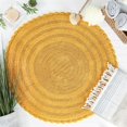 thumbnail image 4 of Design Imports DII Tapis de Bain Rond en Crochet Or Miel, 4 of 4
