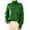 A-Green423, variant on Women's Solid Color Turtleneck Sweater Oversized Fit Cable Knit Top Warm Casual Daily Wear Pullover