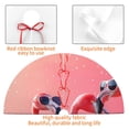 thumbnail image 4 of Yiaed Cool Flamingos Sunglasses Scene Print Christmas Tree Skirt , Tree SkirtsTree Mat for Christmas Winter Holiday Indoor Decorations-48", 4 of 7