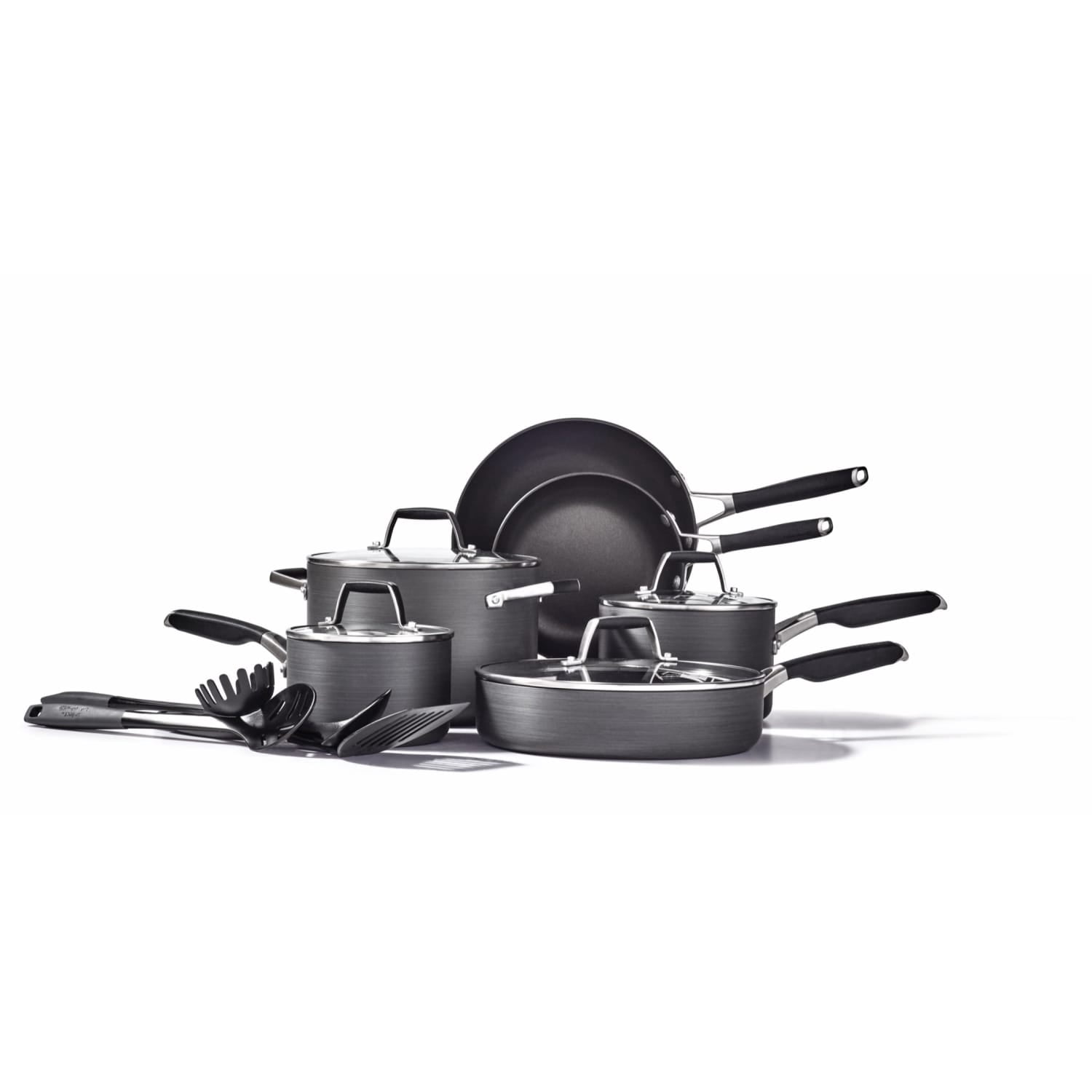 Select By Calphalon Hard-Anodized Nonstick Pots and Pans, 14-Piece Cookware Set