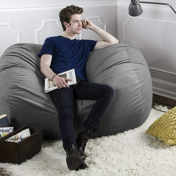 Jaxx 5.5 Foot Lounger Bean Bag Loveseat For Adults