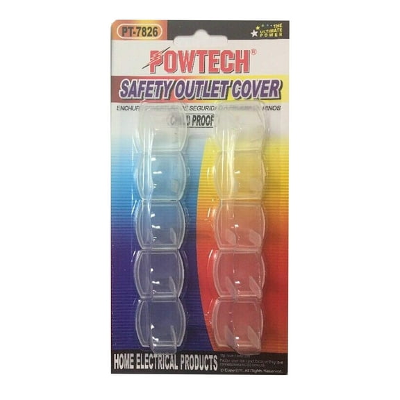 Trisonic Outlet Plug Covers 10-Count Child Proof UL Electrical Protector Safety Caps