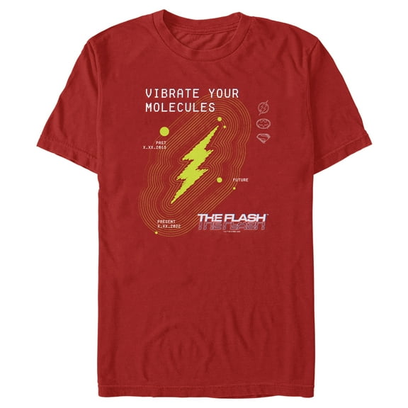 Men's The Flash Vibrate Your Molecules Graphic Tee Red 3X Large