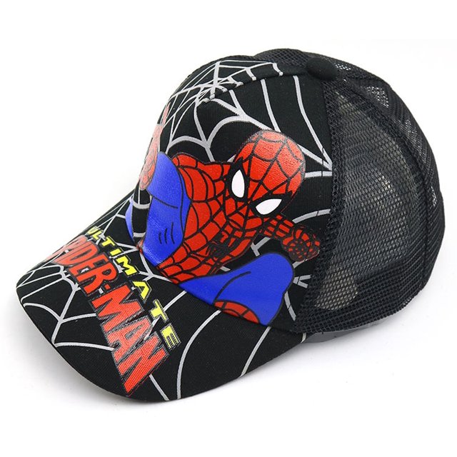 Sombrero de béisbol de dibujos animados para niños, gorra de béisbol de malla con dibujos animados de personaje de cómic de Disney Spider Man, 2-8Y, regalo para niños Fivean unisex