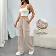 thumbnail image 5 of SUNBS Womens Cargo Sweatpants Wide Leg Pants For Women With Pockets & Elastic Waist Casual Pants, 5 of 9