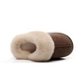 thumbnail image 4 of Unisex Memory Foam House Slippers, Faux Fur Lined Indoor Fuzzy Slippers with No-slip Sole, Slip on Suede Home Shoes, Warm Winter Gift for Women & Men, 4 of 6