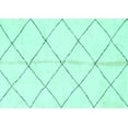 thumbnail image 1 of Ahgly Company Machine Washable Indoor Rectangle Solid Turquoise Blue Modern Area Rugs, 2' x 4', 1 of 4