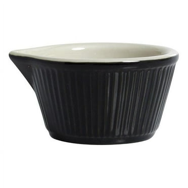 Tuxton China B2X-0408 3.5 in. Smooth Pipkin Ramekin - Cobalt-Eggshell  - 4 Dozen