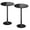 Full Black, variant on SONGMY Round Bistro Pub Table 2 Pack Modern Style Metal Base MDF Top Cocktail Bar Table Counter Bar Height for Pub, Dining Room, Party (Full Black)