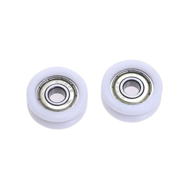 5pcs U Groove Ball Bearing Nylon Plastic Embedded 608 Guide Pulley 8*30*10mm ,Work Smooth and Silent